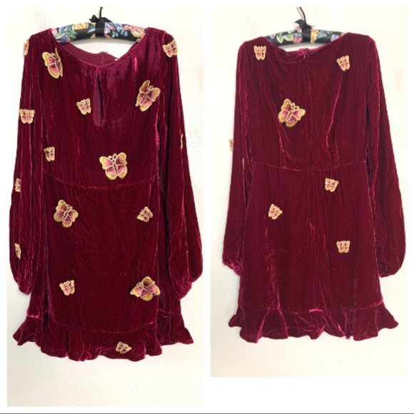 NWT For Love & Lemons Papillon Appliqué Dress - Picture 4 of 10